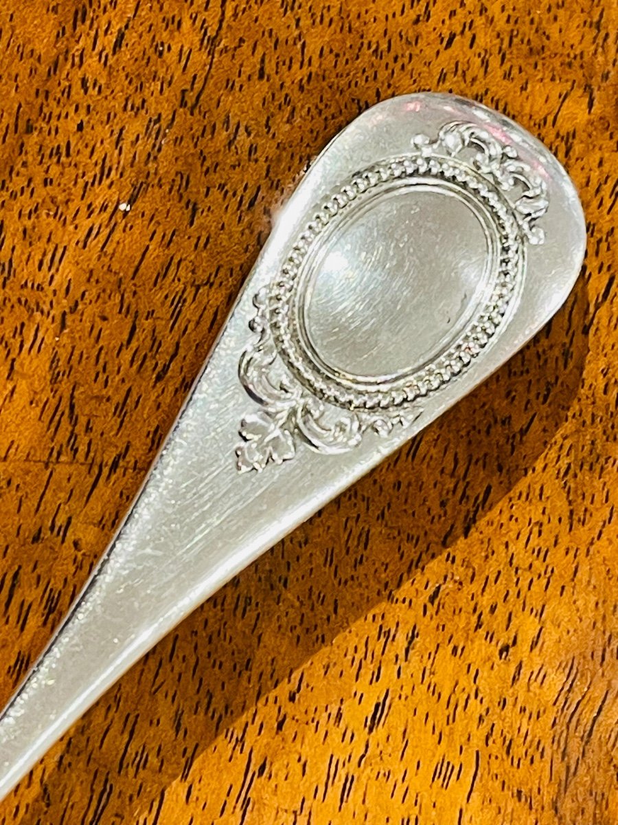 Pierced Sprinkler Spoon Wand Silver Medallion Minerva-photo-3