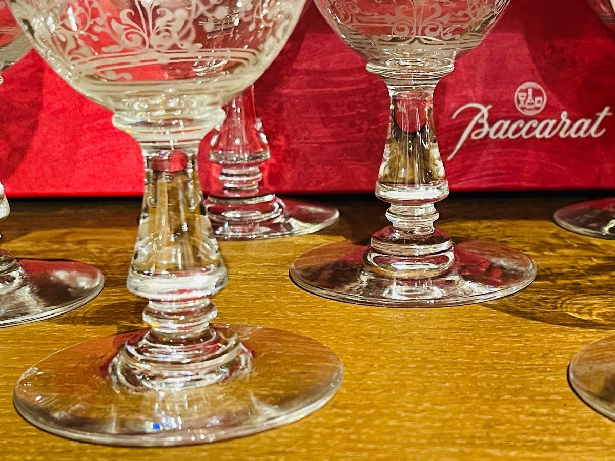 Baccarat Fougères  10 Verres à Eau En Cristal 1900-photo-1