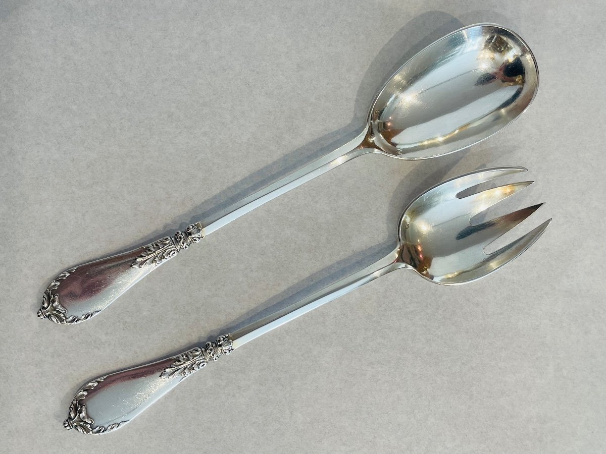 Cutlery For Serving Salad Sterling Silver Minerva 