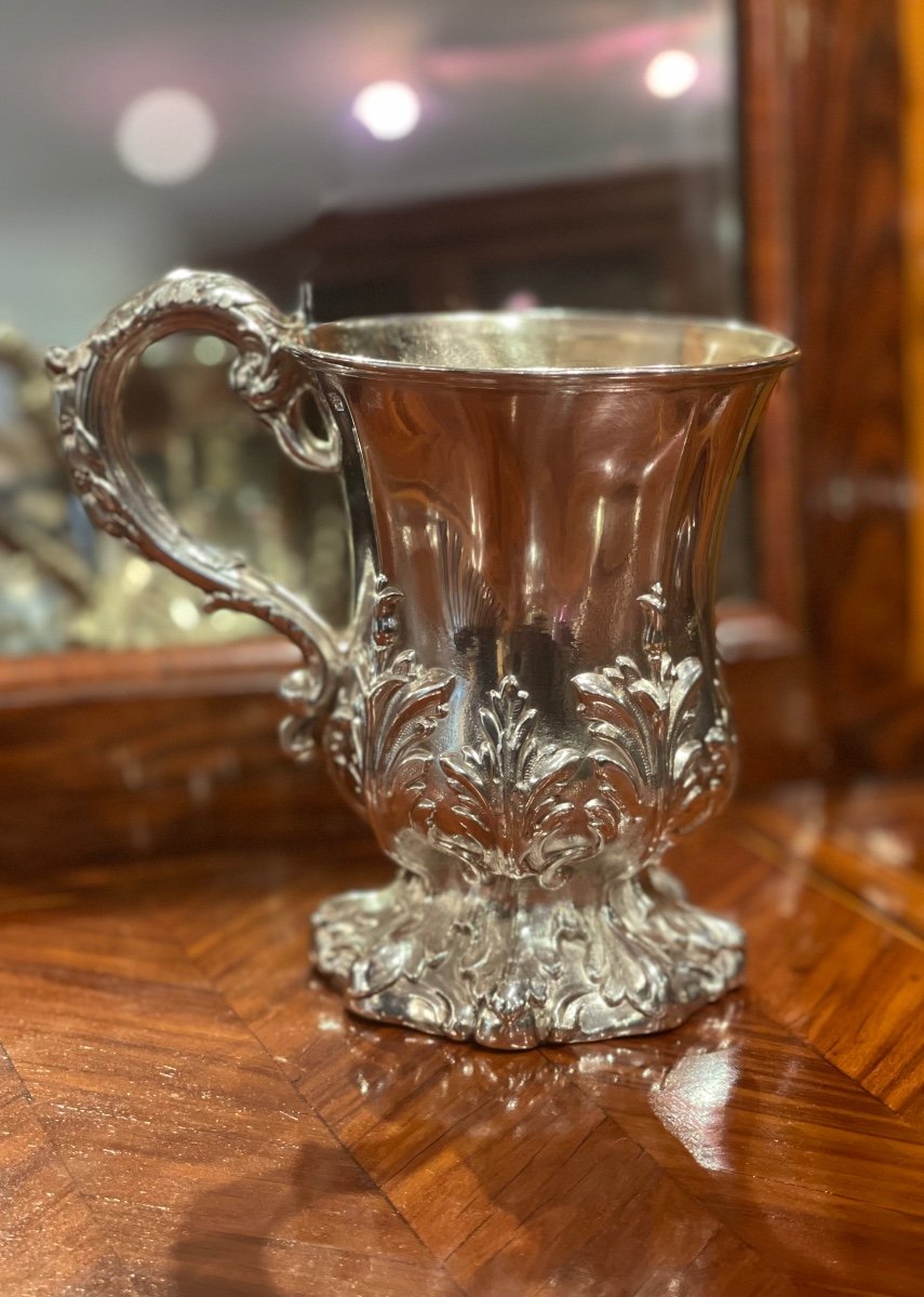 Victorian English Solid Silver Christening Mug