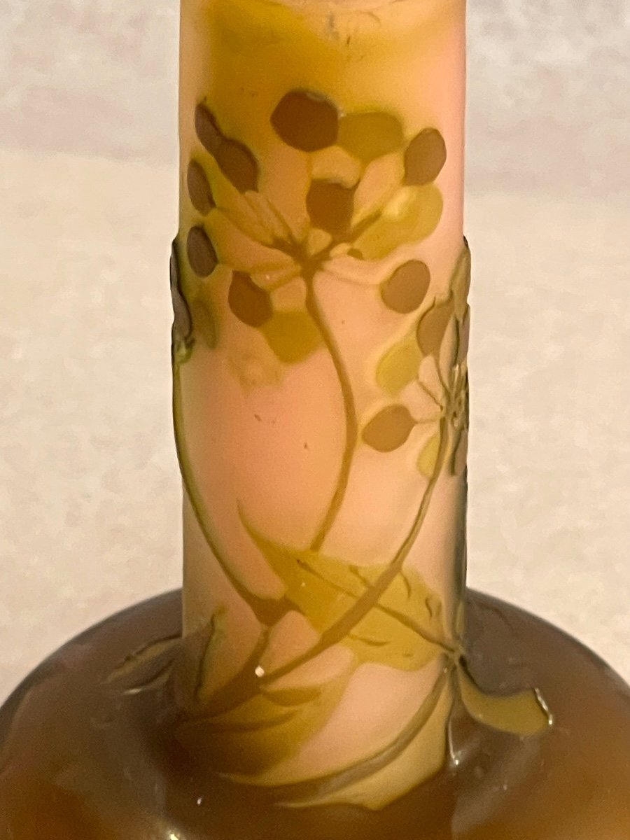 Gallé Miniature Soliflore Vase From The 1900s-photo-2