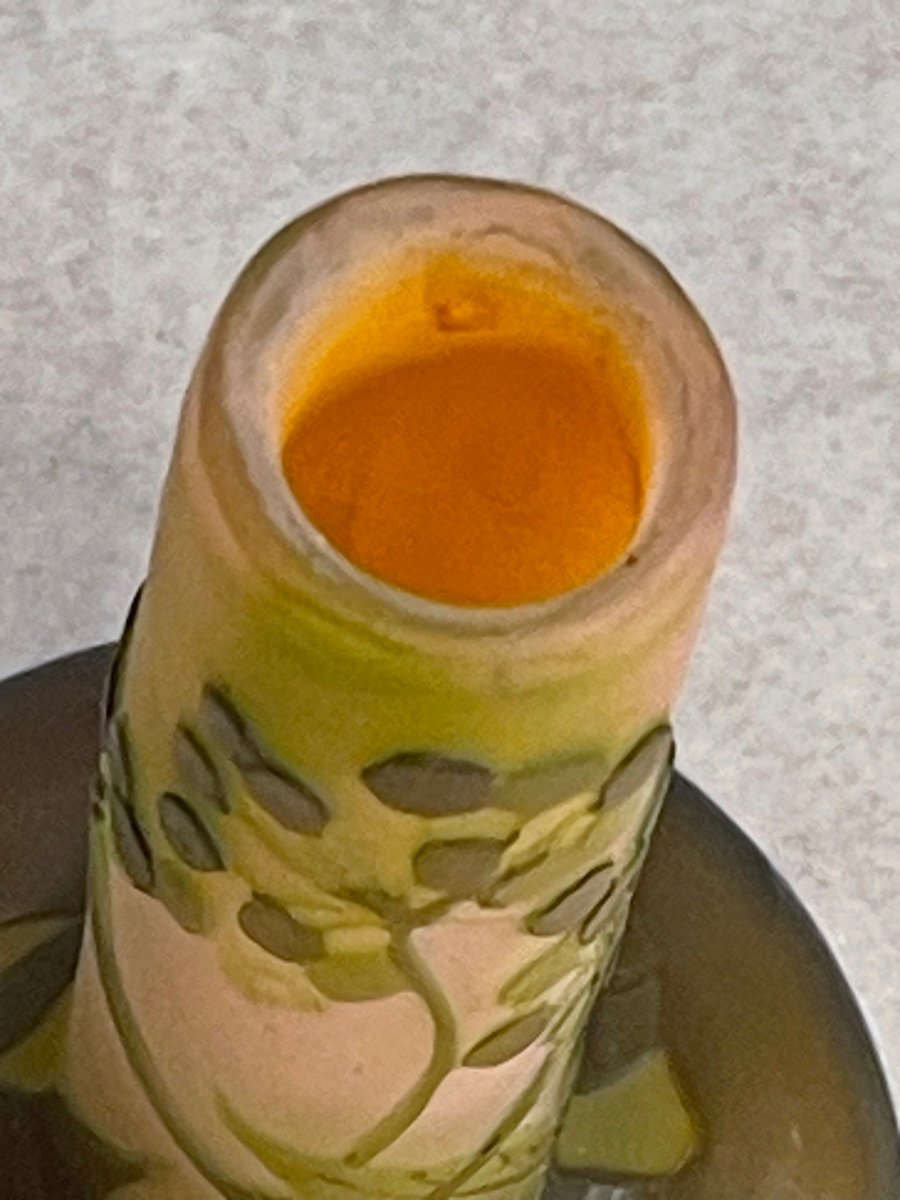 Gallé Miniature Soliflore Vase From The 1900s-photo-3