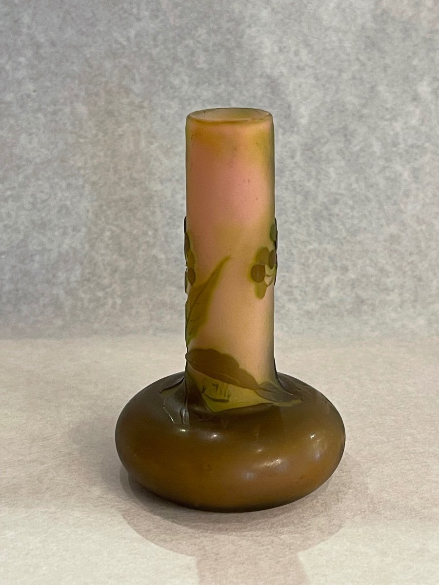 Gallé Miniature Soliflore Vase From The 1900s-photo-5