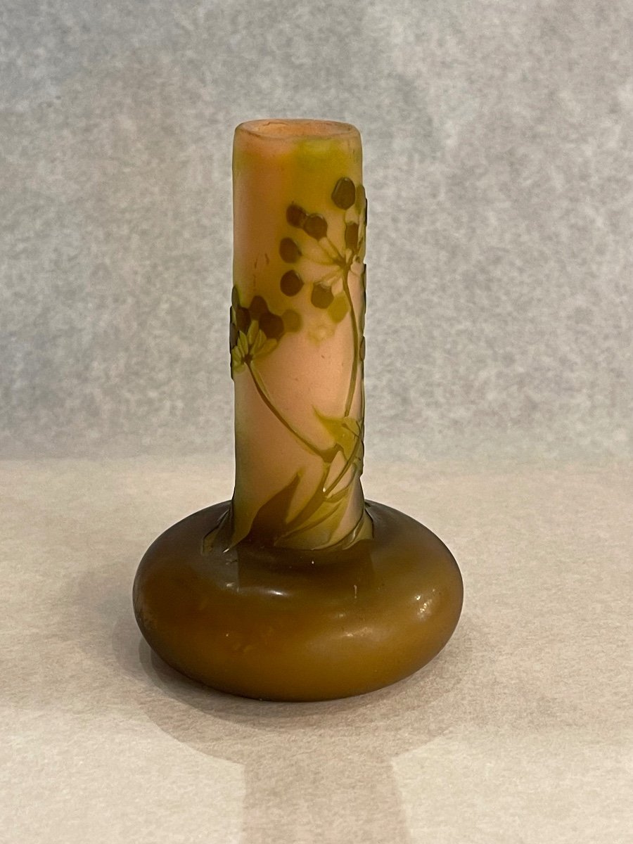 Gallé Miniature Soliflore Vase From The 1900s-photo-6