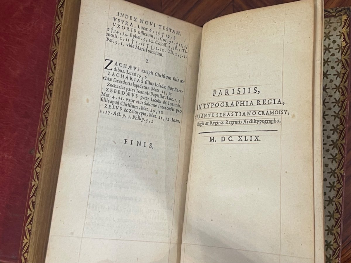 Nouveau Testament Typographie Regia 2 Volumes XVII 1649-photo-1