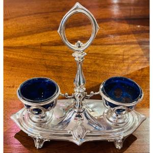 Saleron Double Silver Minerva Blue Crystal Interior