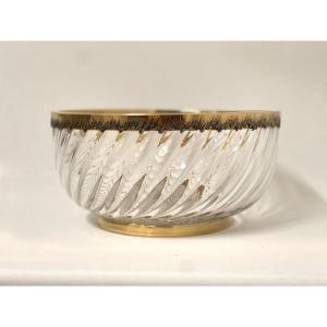 Large Crystal Salad Bowl Torses And Vermeil Minerva Hallmark