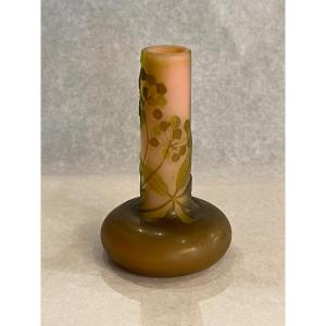 Gallé Miniature Soliflore Vase From The 1900s