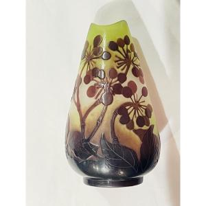 établissements Gallé Vase  1900 Art Nouveau Pâte De Verre 