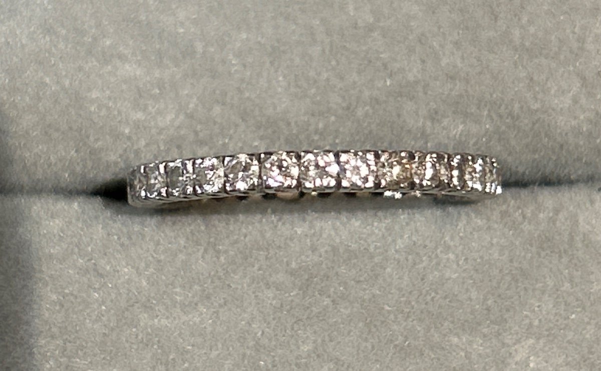 American Wedding Band In White Gold Set With Diamonds-photo-2