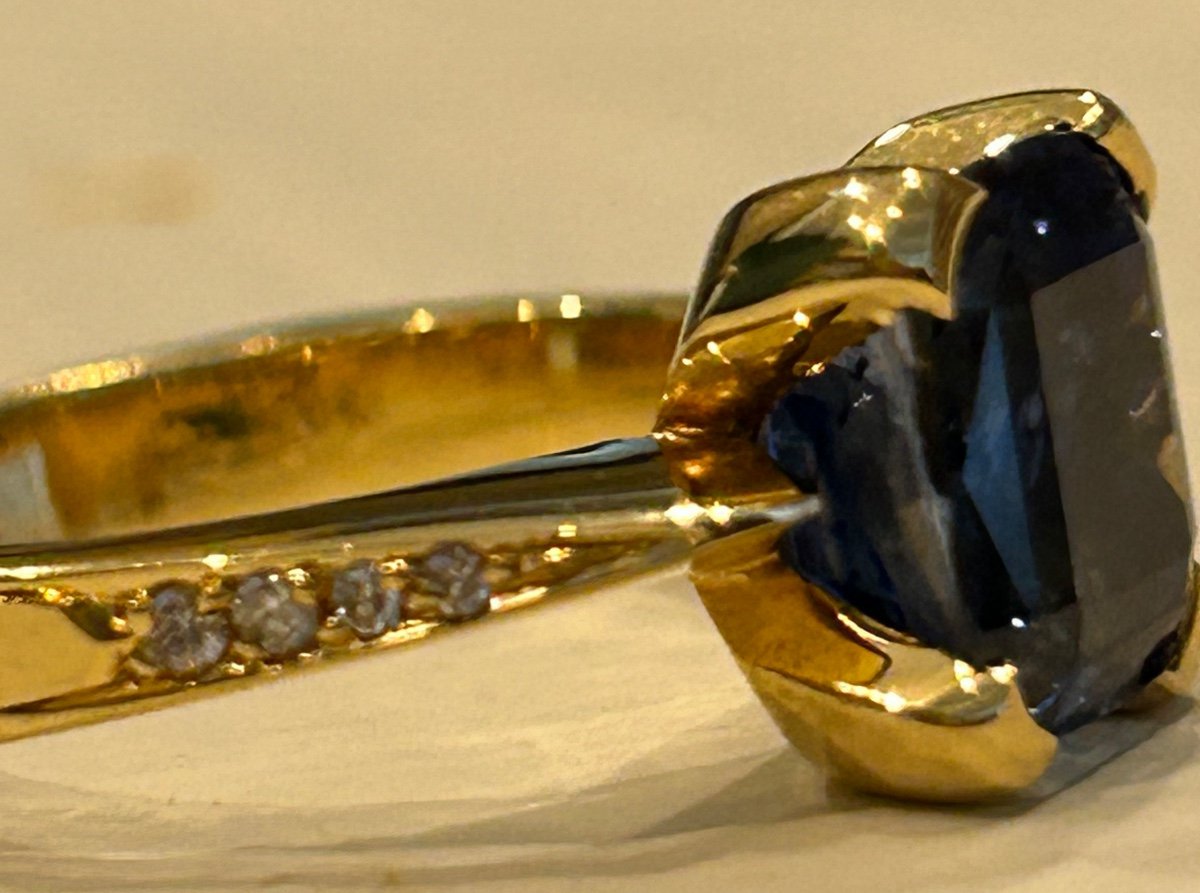 Gold, Sapphire And Brilliants Ring-photo-1