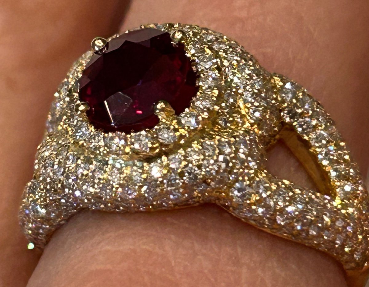 Gold, Ruby And Diamond Ring-photo-4