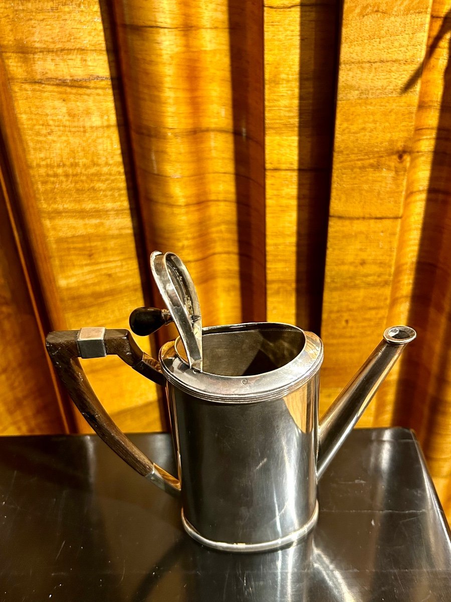 Th. H. Saakes, Silver And Ebony Tea Set-photo-5