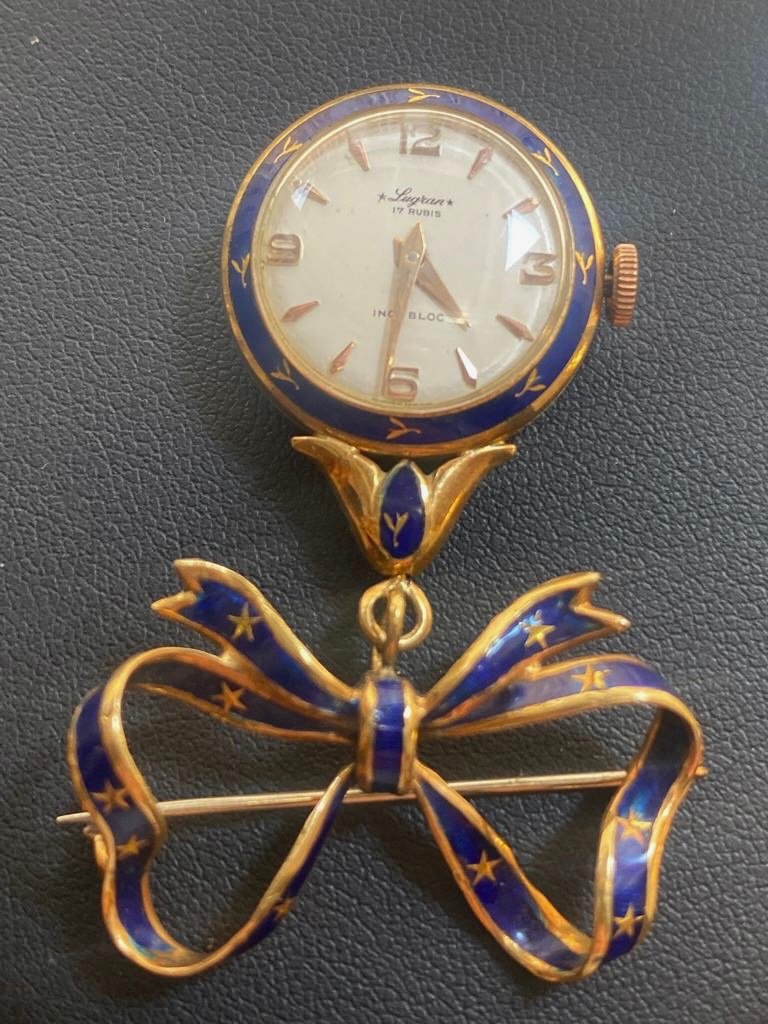 Lugran, Brooch And Enamel Watch-photo-2