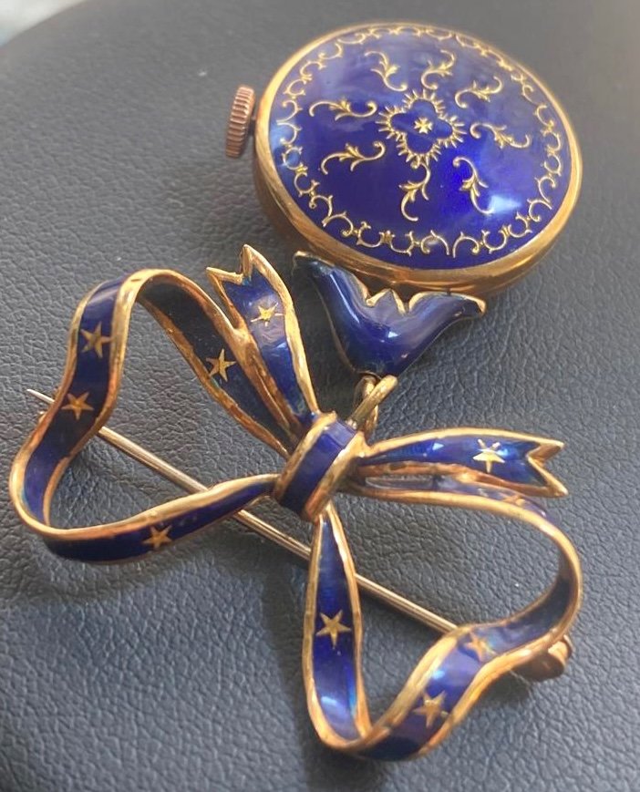 Lugran, Brooch And Enamel Watch-photo-2