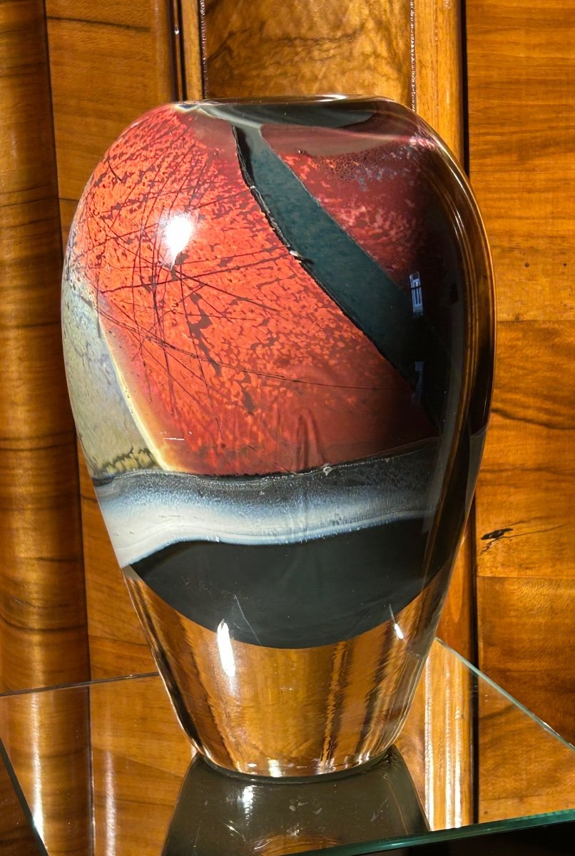 Nicolas Morin, pièce unique vase en verre