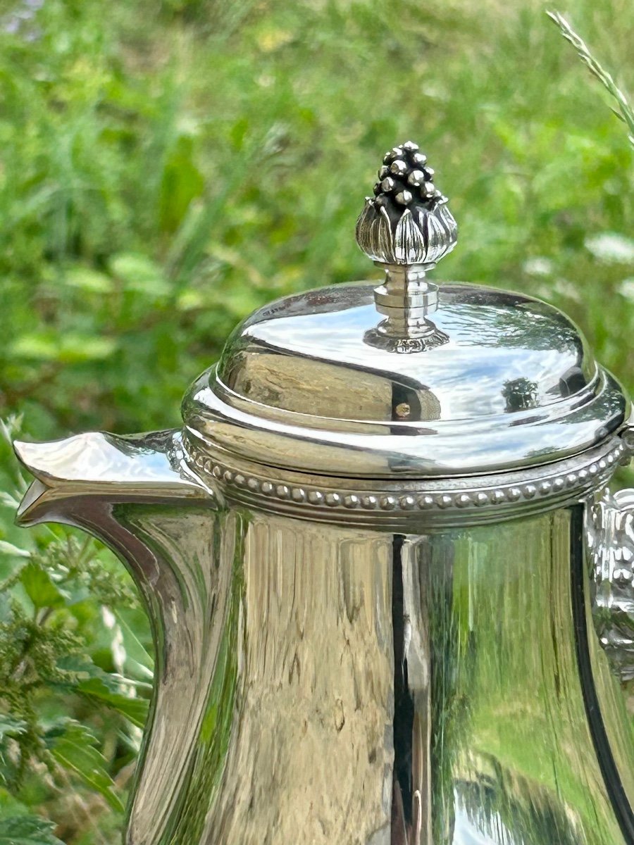 Christofle Silver Metal And Ebony Coffee Maker-photo-1