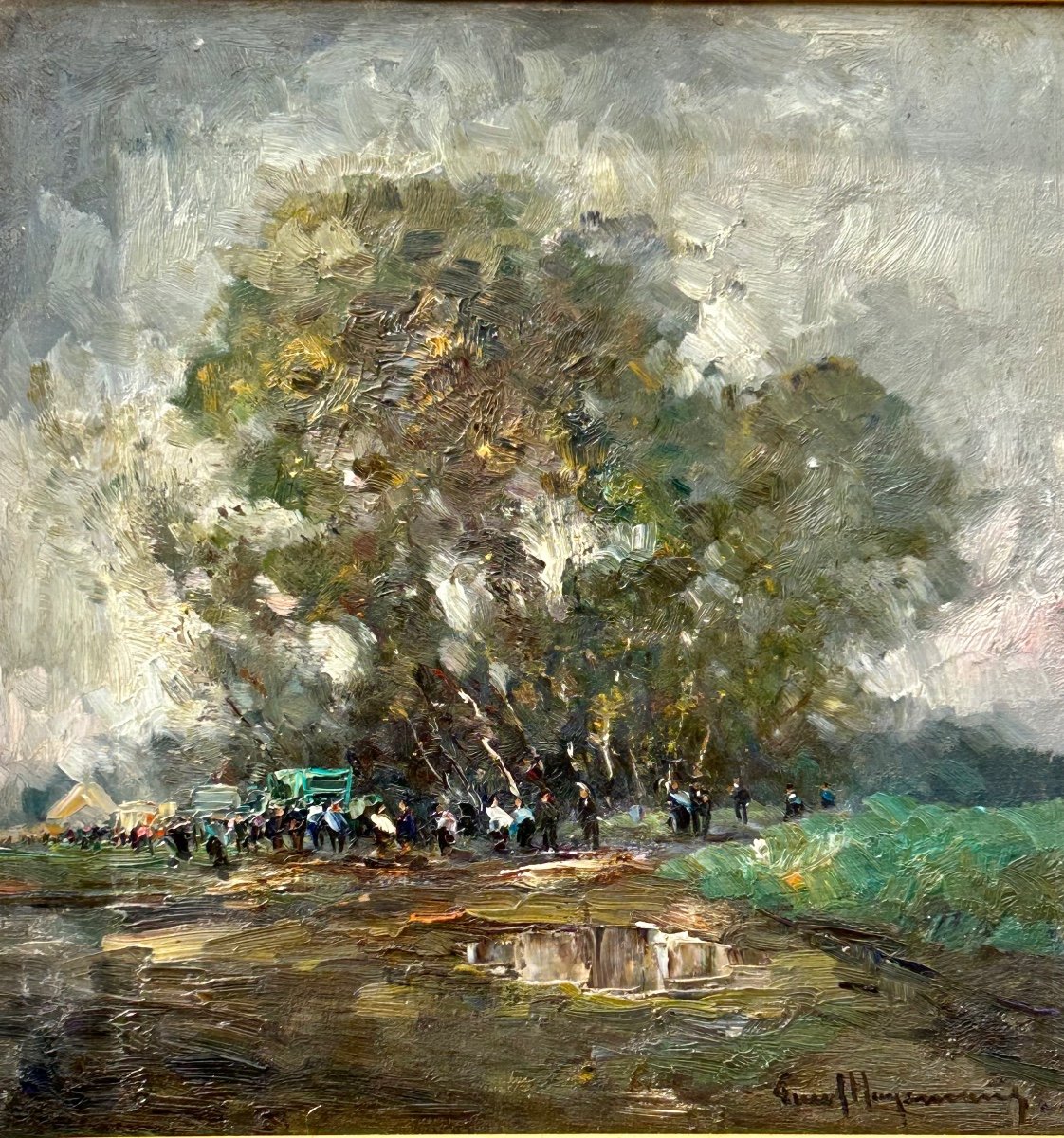 Paul Hagemans, peintre belge huile sur panneau