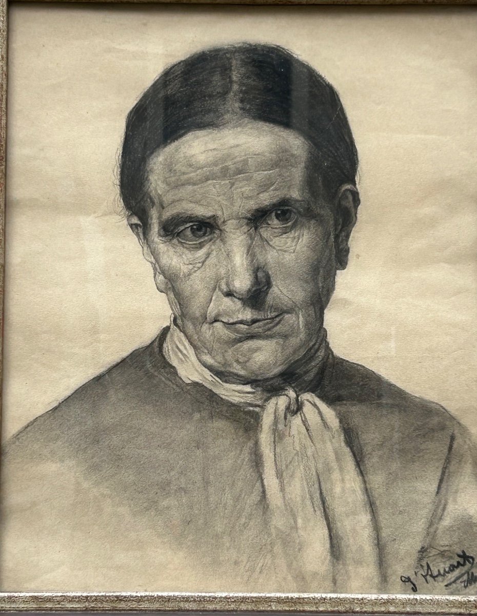 Artiste luxembourgeois Ferdinand d’Huart, portrait de femme