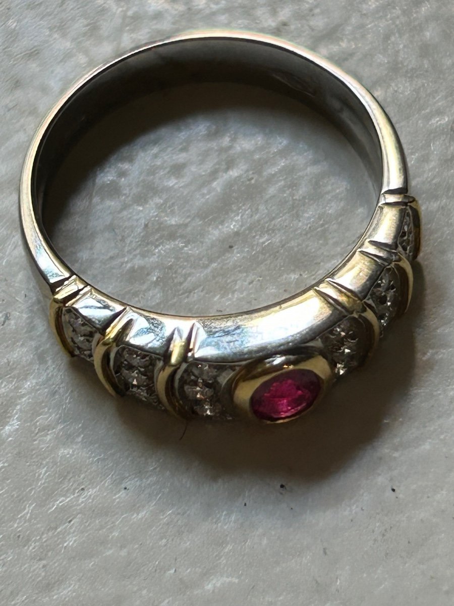 Gold Ring, Brilliants And Rubies-photo-3