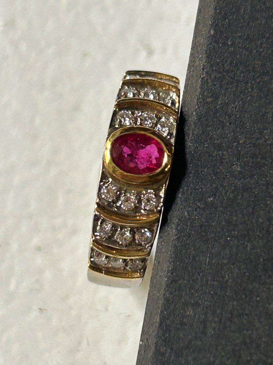 Gold Ring, Brilliants And Rubies-photo-4