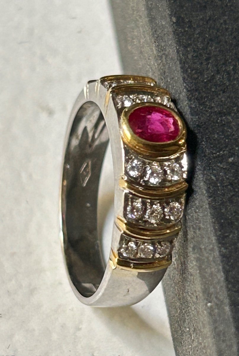 Gold Ring, Brilliants And Rubies-photo-5
