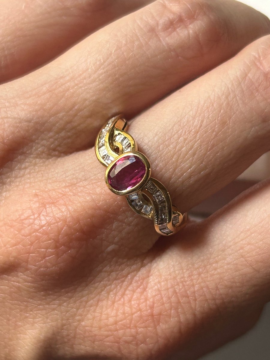 Gold, Ruby And Diamond Ring-photo-7