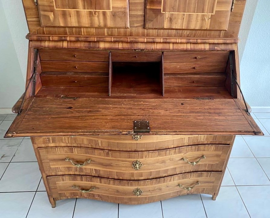 Scriban Cabinet In Cherry Wood, 18th Century-photo-1