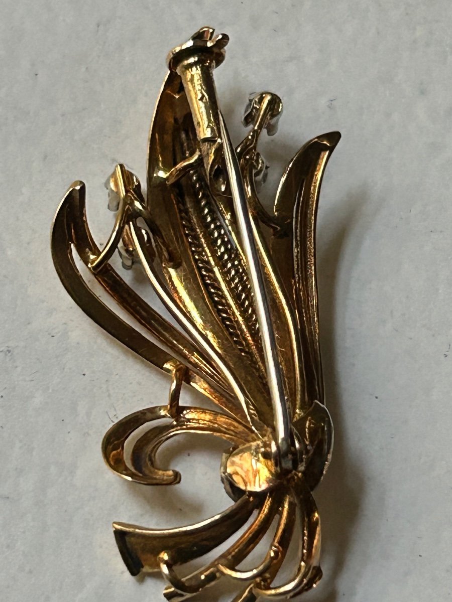 Gold And Diamond Brooch-photo-1