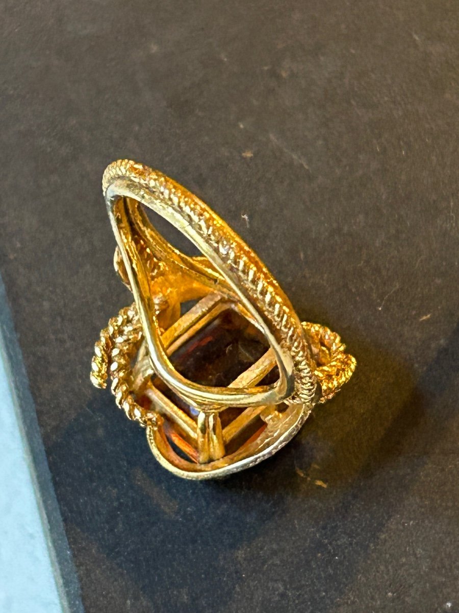 18k Gold And Citrine Ring-photo-4