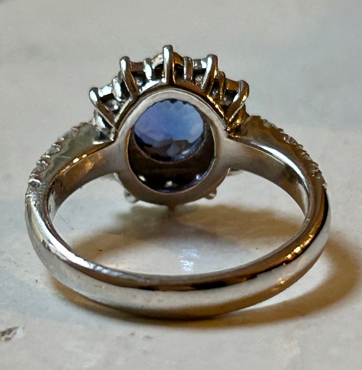 White Gold Ring, Tansanite And Brilliants-photo-1