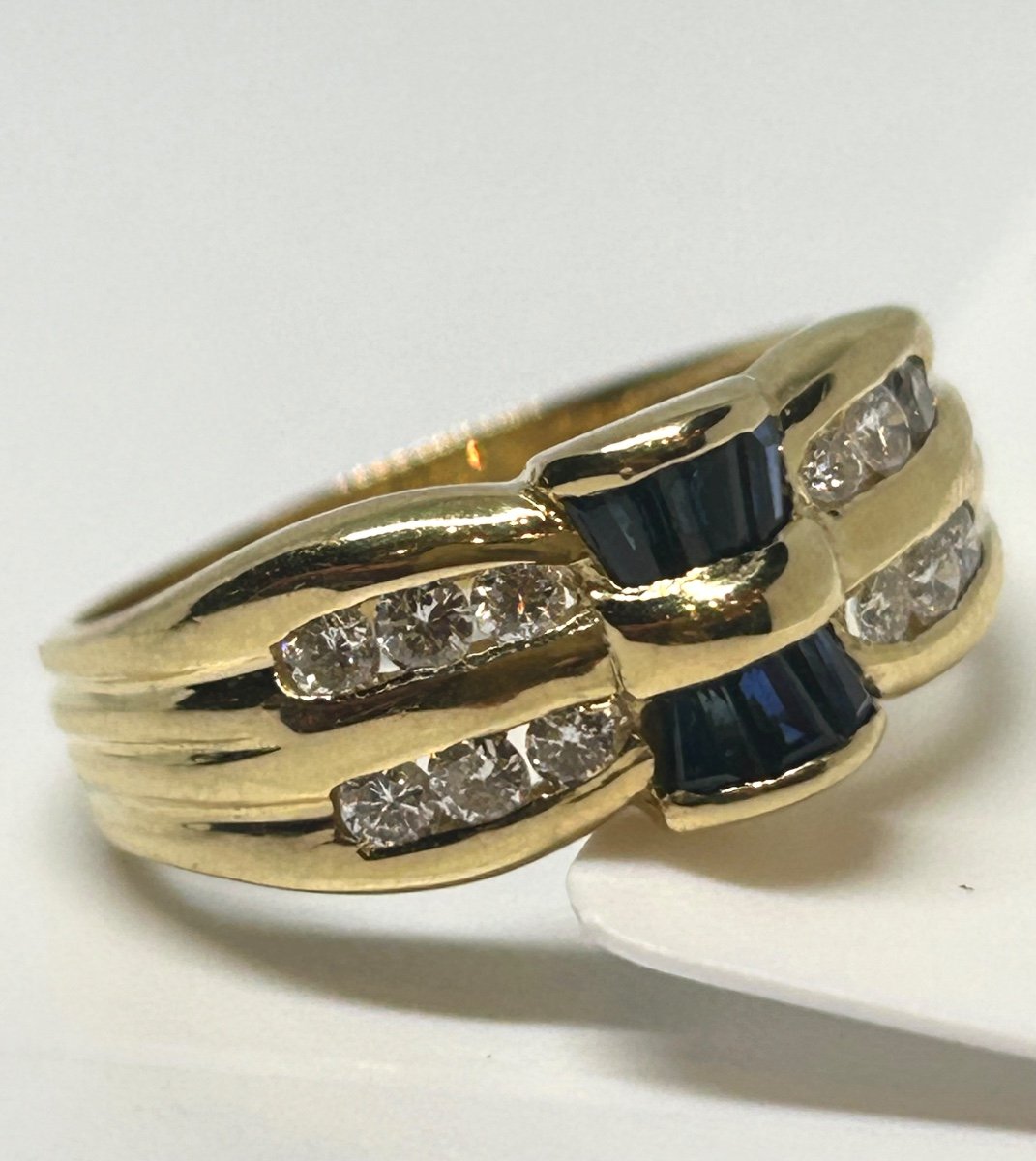 Gold Ring, Brilliants And Sapphires -photo-4