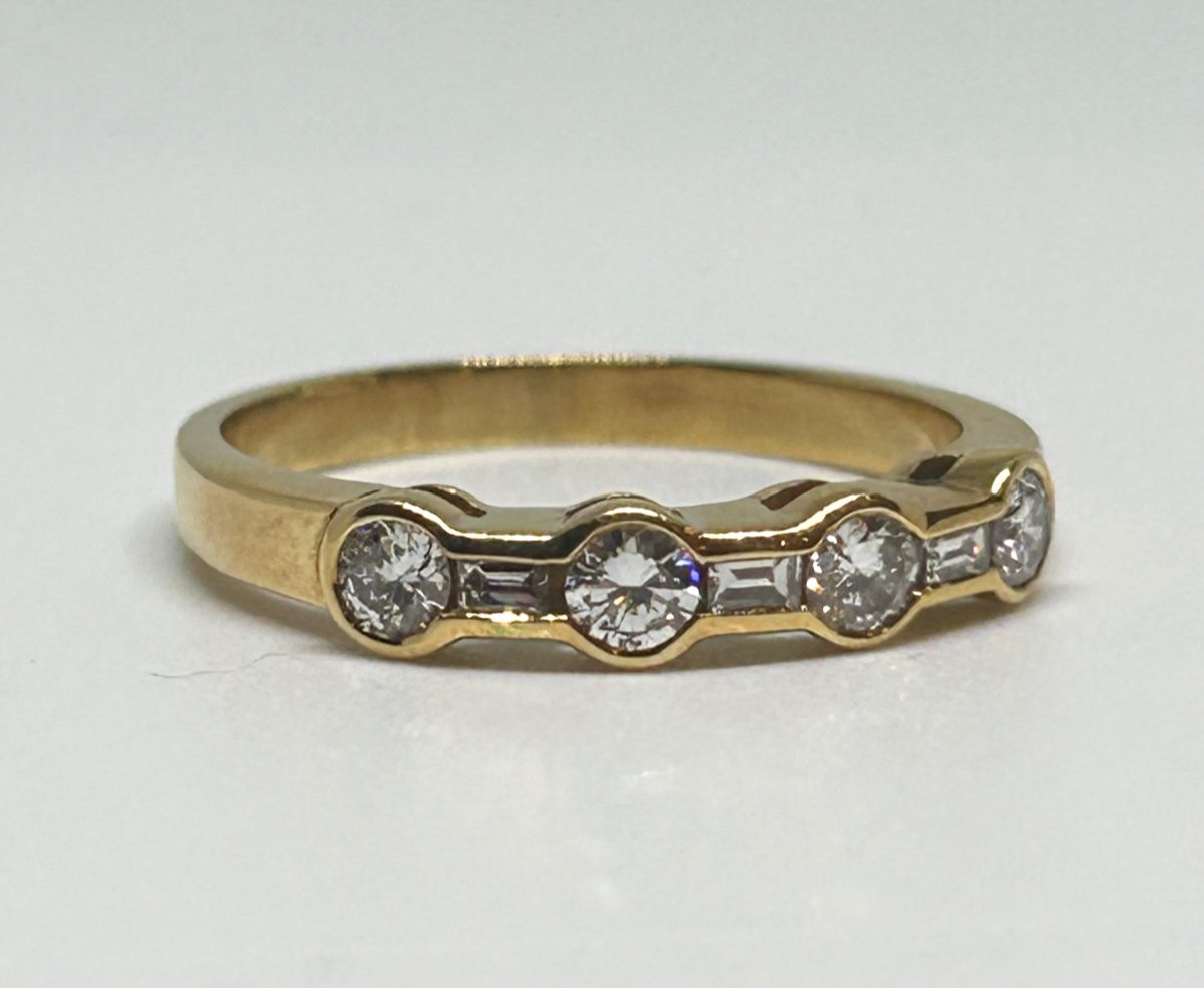 Gold Ring, Brilliants And Diamonds -photo-2