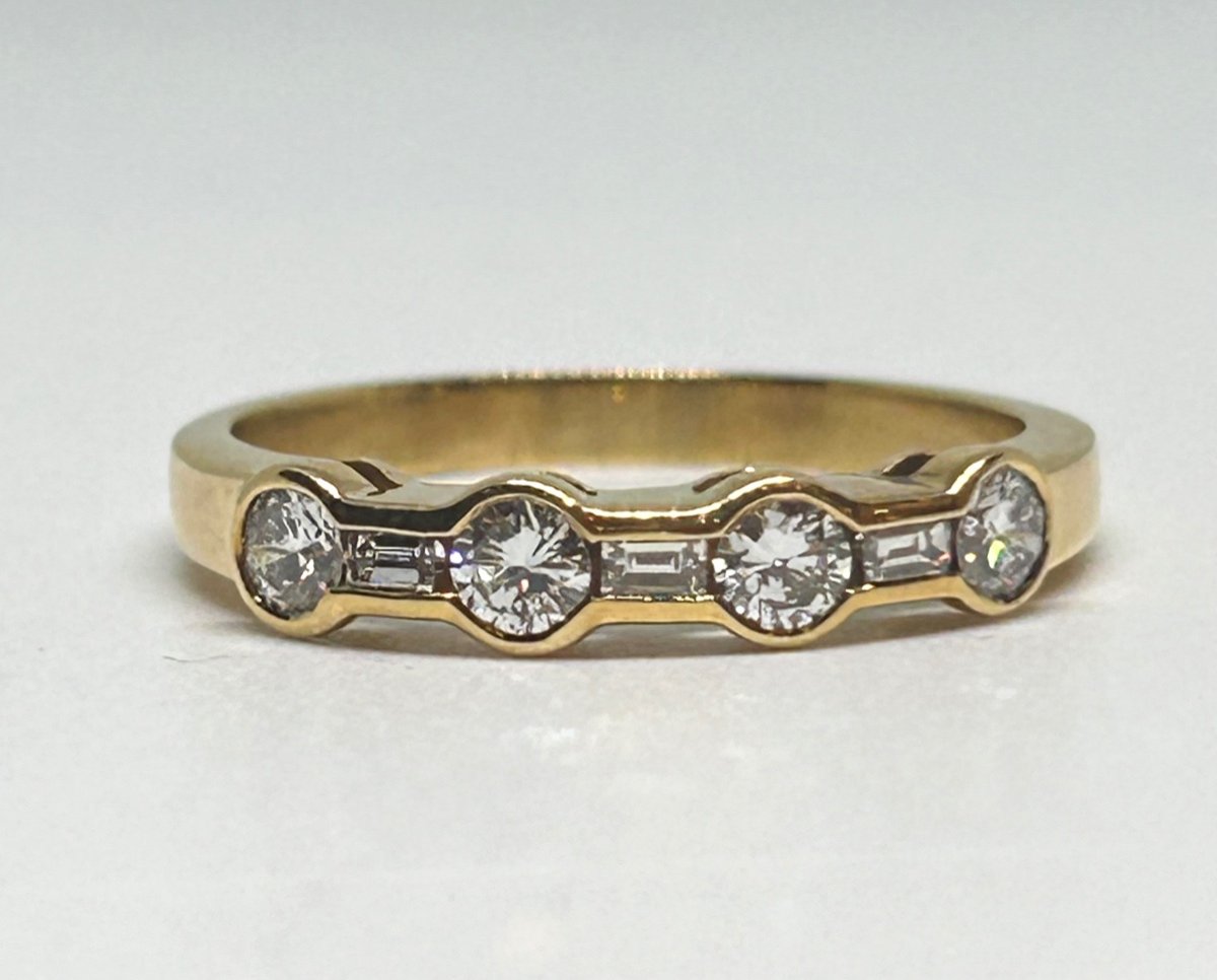 Gold Ring, Brilliants And Diamonds -photo-3