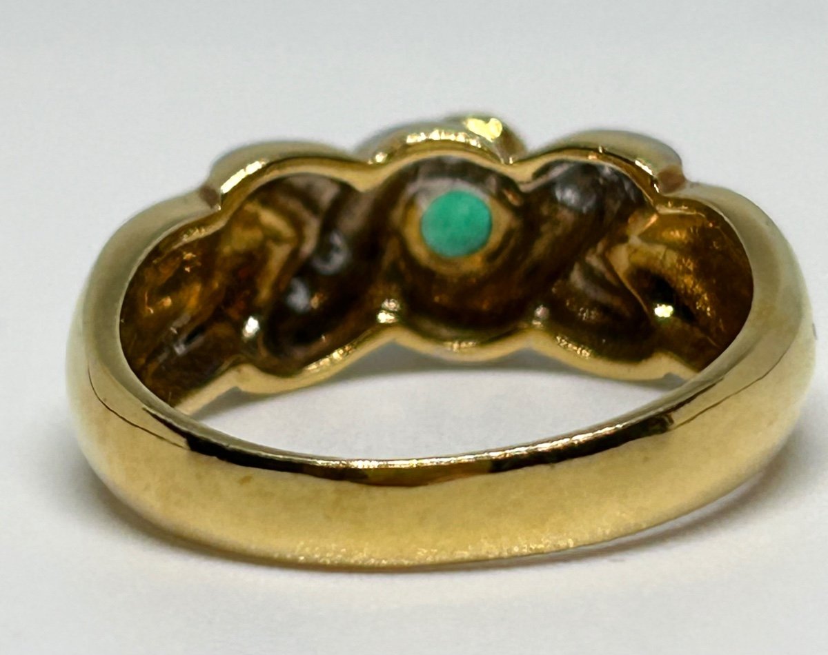 Gold, Emerald And Brilliant Ring-photo-3