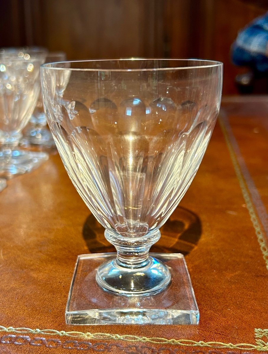 Val Saint Lambert, Set Of 60 Crystal Glasses-photo-2