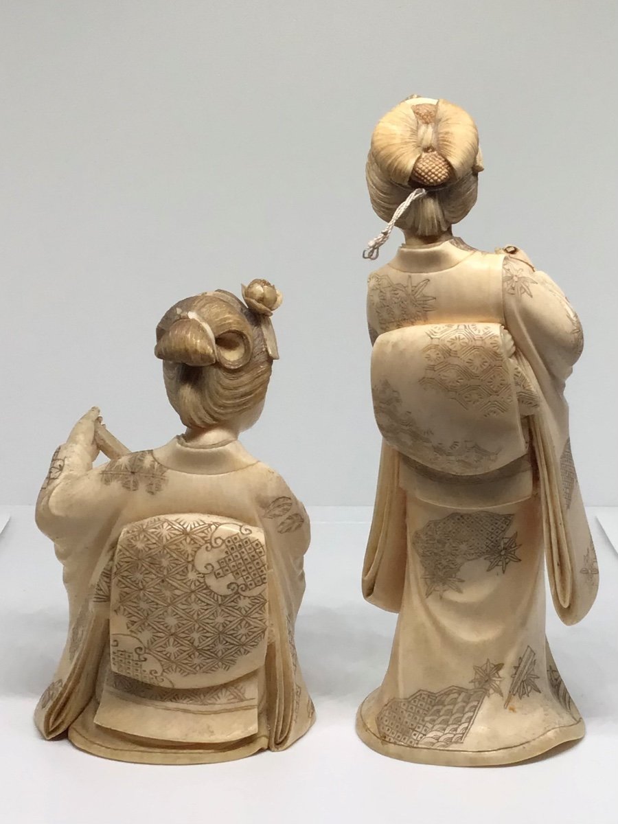 Lot Of Japanese Okimonos In Ivory -photo-4