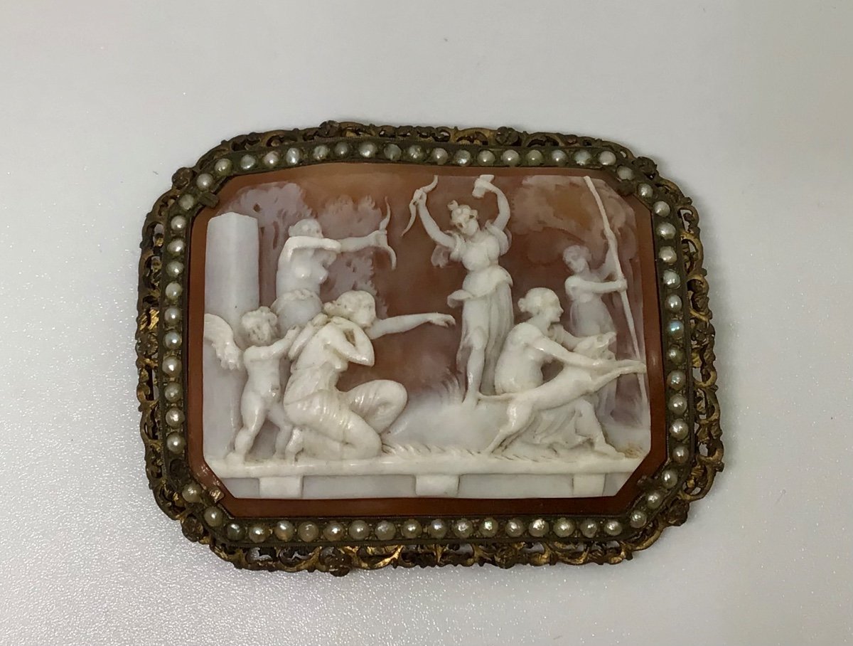 Cameo Mounted On A Vermeil Brooch-photo-6