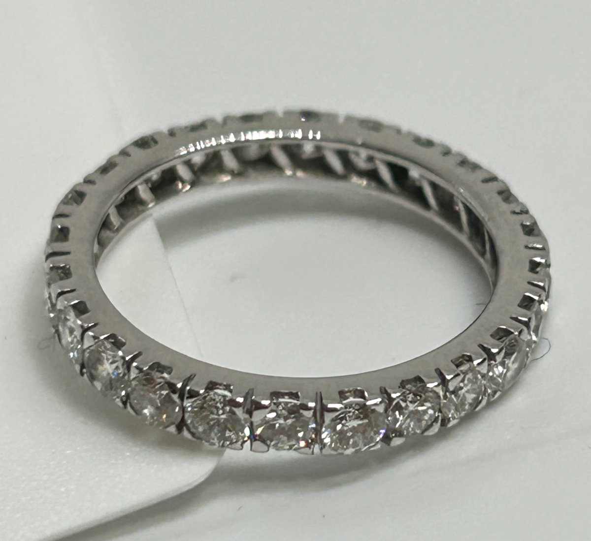 American Wedding Ring, White Gold And Diamonds-photo-3