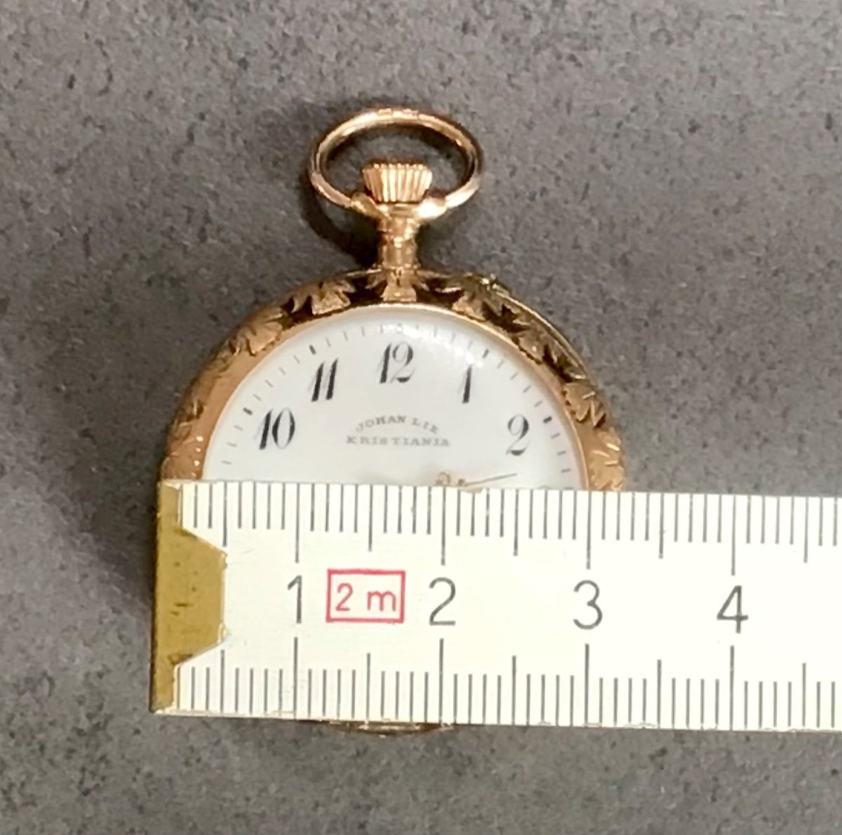 Johan Lie Kristiania, Gold Pocket Watch-photo-3