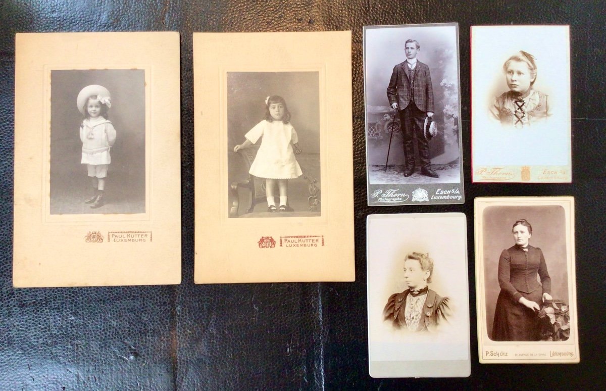 Lot de 6 photos anciennes de photographes luxembourgeois 