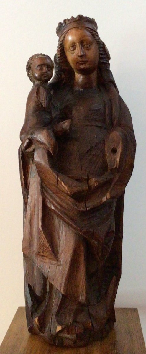 Collection Augusto Donà, Vierge à l‘enfant en bois XVe siecle