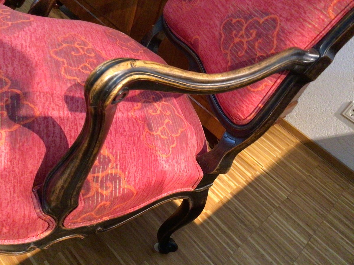 Paire de grands fauteuils style Louis XV-photo-2