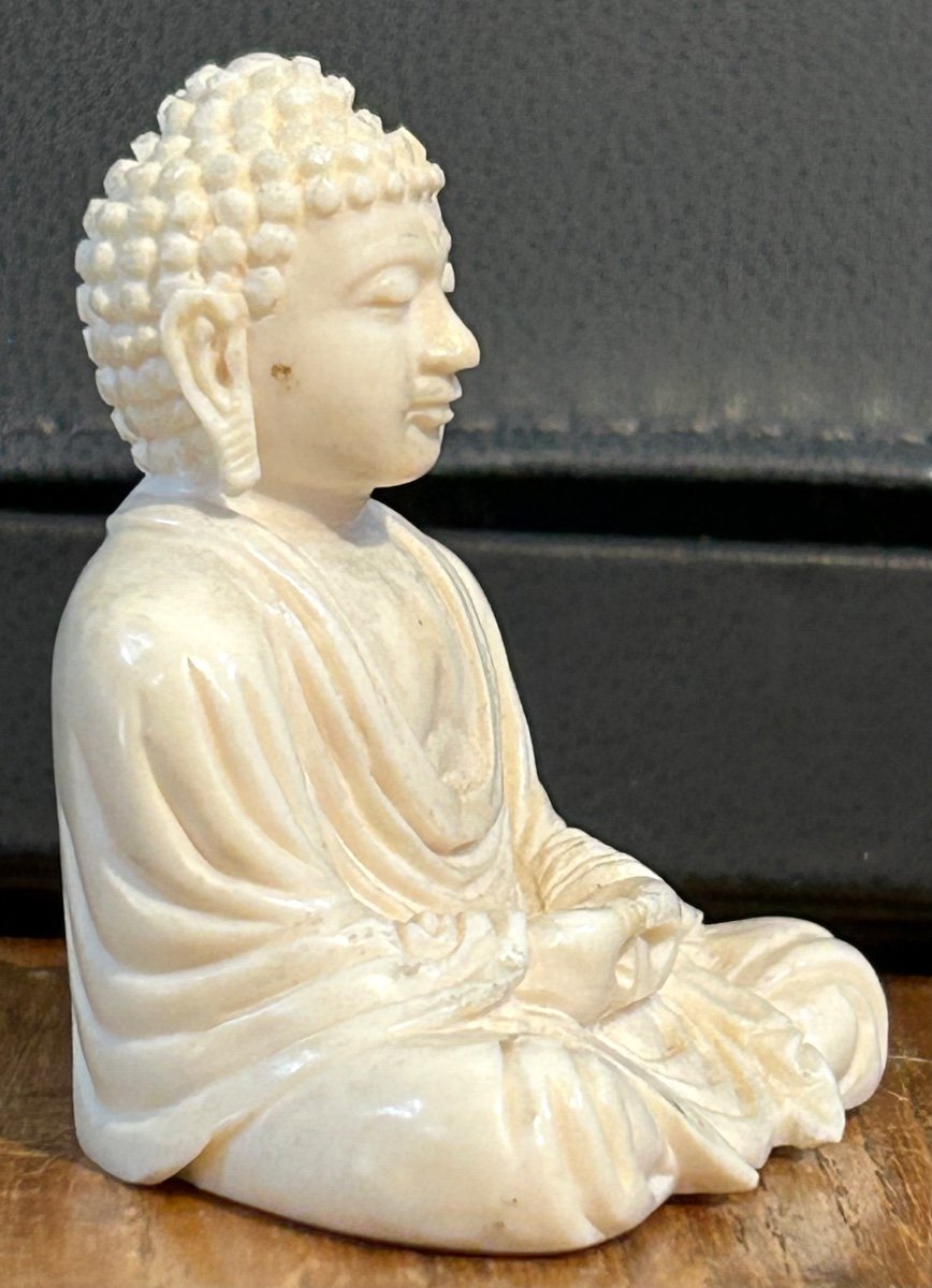 Petit Buddha en ivoire -photo-4