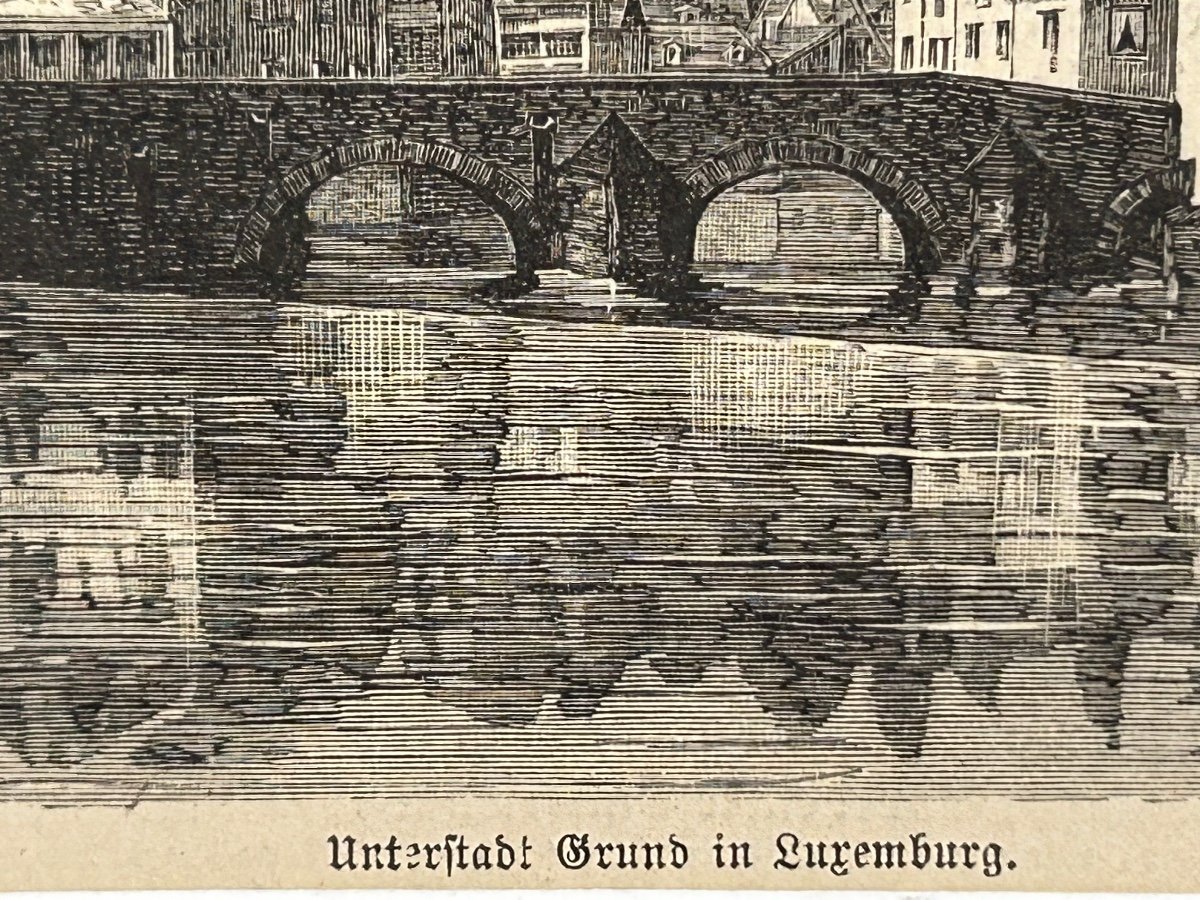 Engraving, View Of The Grund (luxembourg)-photo-3