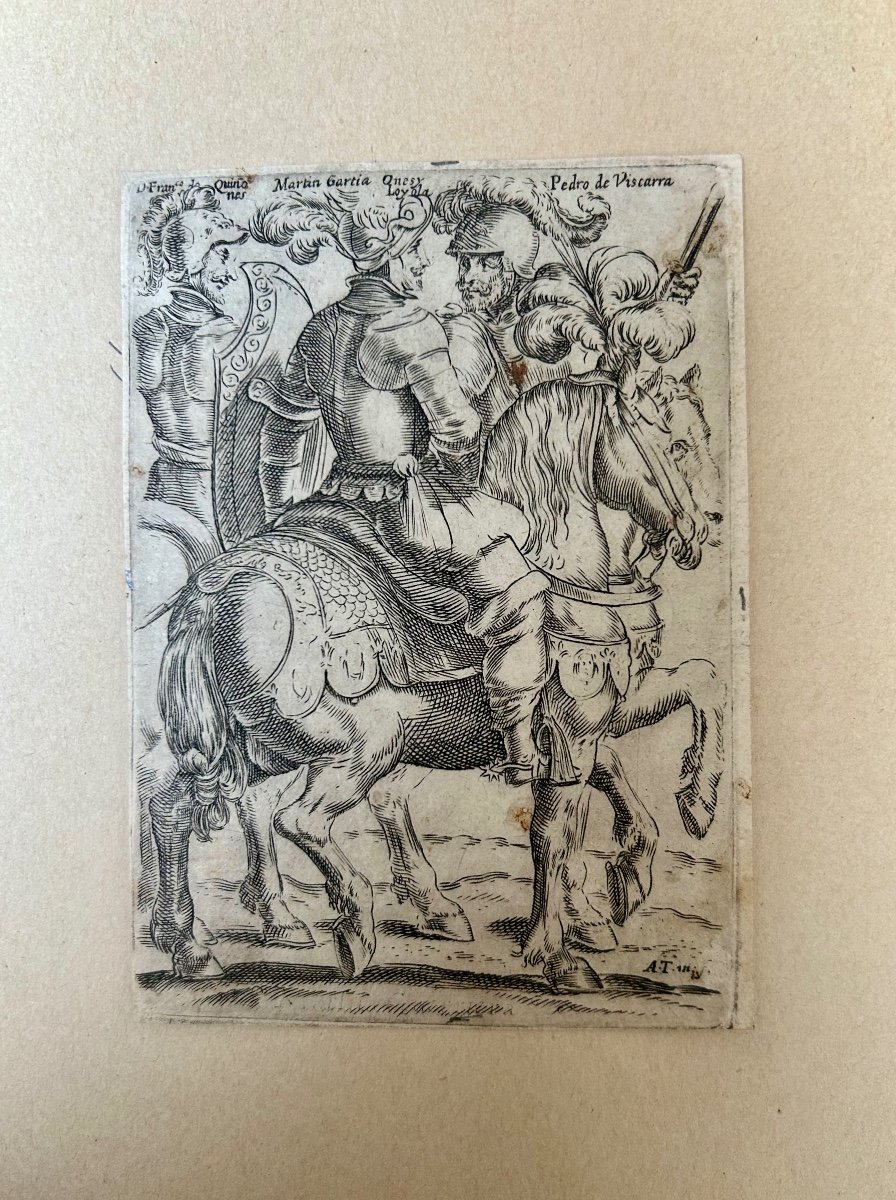 Engraving On Paper, Historical Scene 17th Century -photo-6