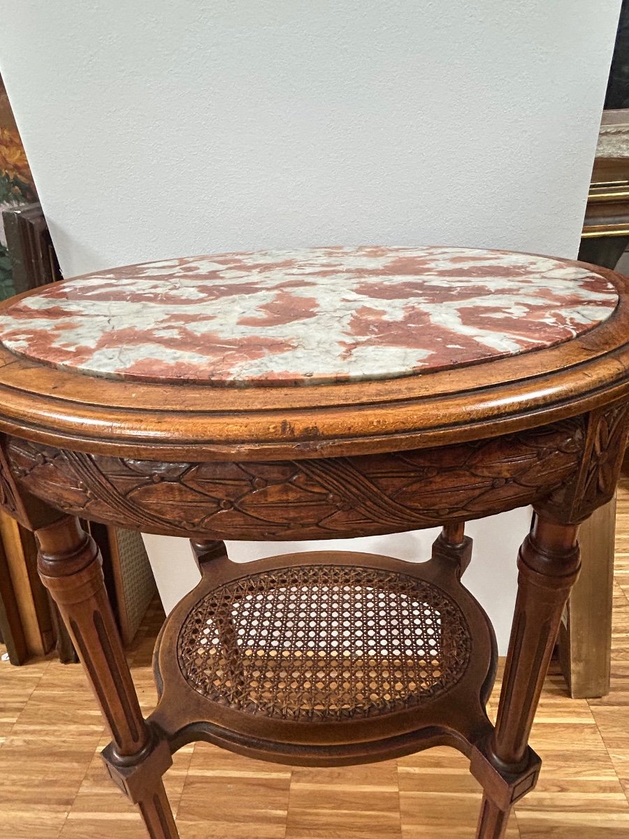 Side Table, Oval Louis XVI Style -photo-6