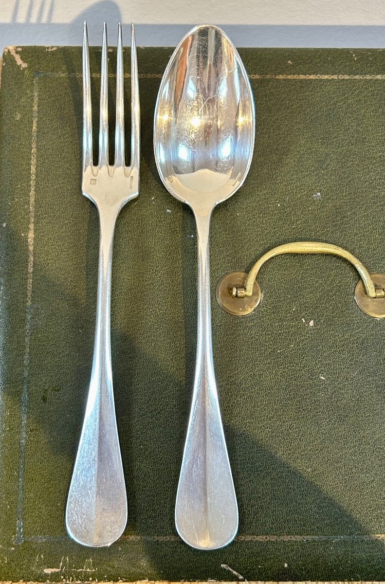 Charles Christofle, 12 Forks And 12 Table Spoons -photo-1