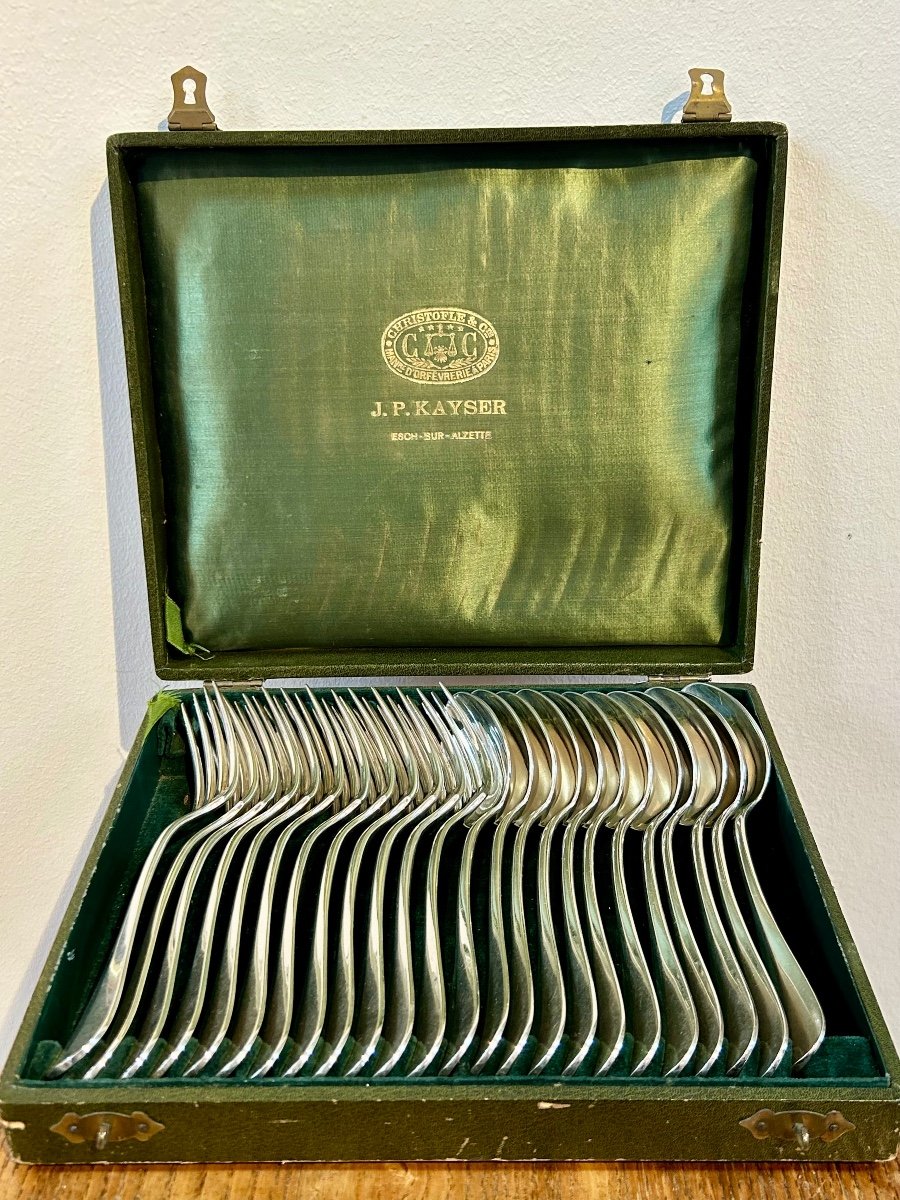 Charles Christofle, 12 Forks And 12 Table Spoons 