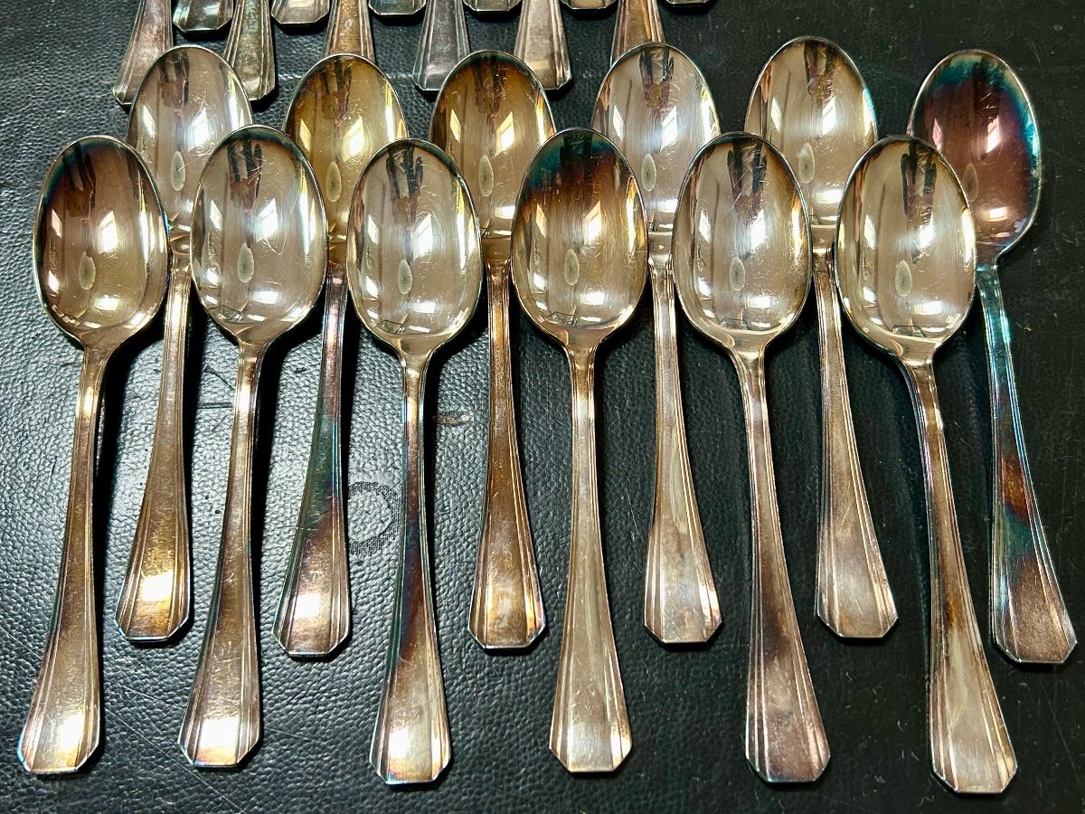 Christofle, 12 Forks And 12 America Table Spoons-photo-2